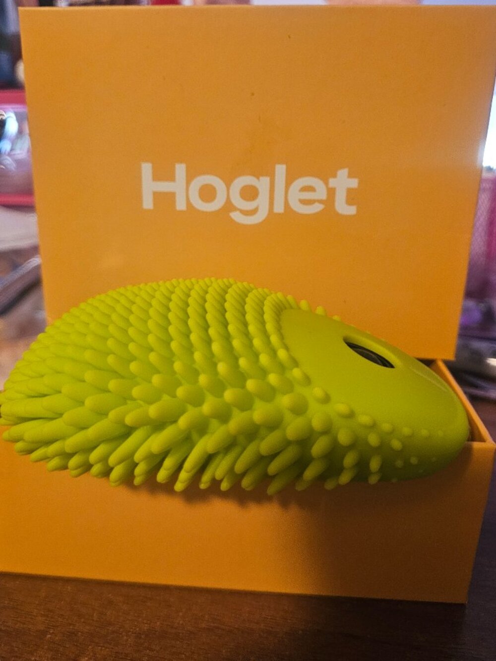 Hedgehog Hoglet Fidget Computer Mouse, Lime - Picture 5 of 5
